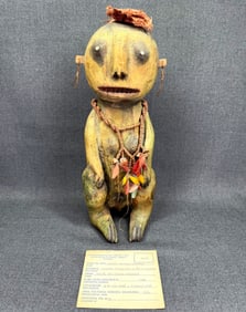 Antique Amazonian Caxinaua Figure. Coll. 1930 with COA