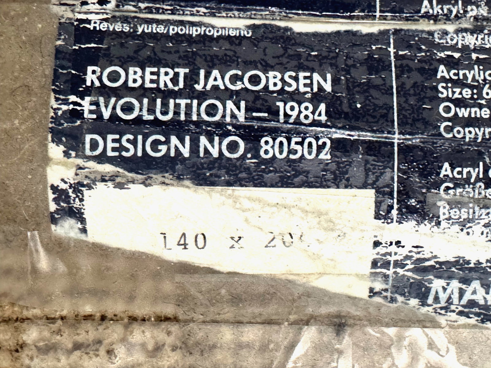 Robert Jacobsen, 1984, Evolution Ege rug. Denmark. - 17
