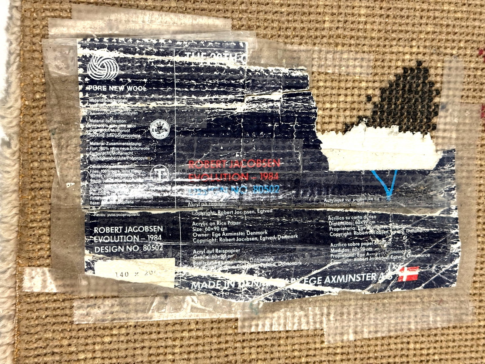 Robert Jacobsen, 1984, Evolution Ege rug. Denmark. - 4
