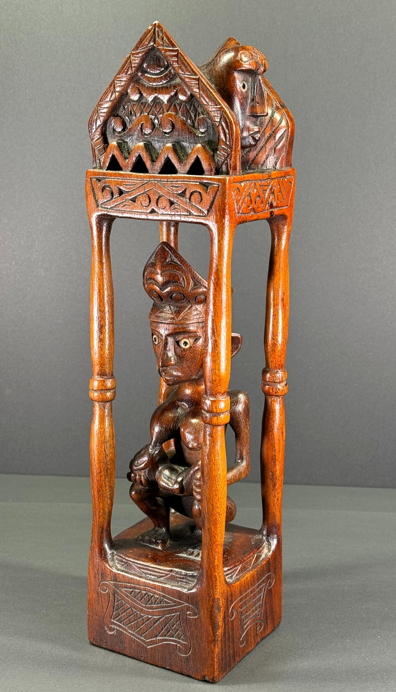 Nias Island Fertility Altar Figure Patung Panglima . Carved wood: IN HOUSE FLAT SHIPPING & HANDLING COST WITHIN ALL THE U.S. : 17 To bypass LiveShipping, and use our In-House shipping service for 17 or shipping combined for multiple lots, please select “Arrang