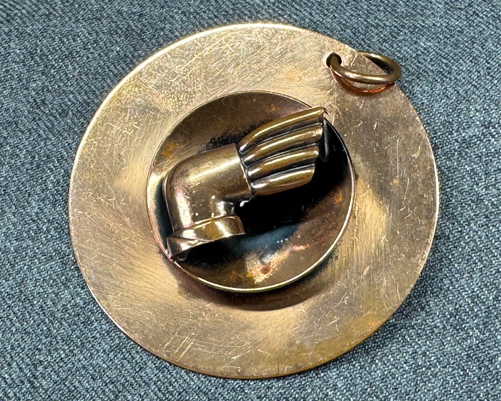 Vintage MCM Hand Motif Copper Pendant. *L (1 of 3)