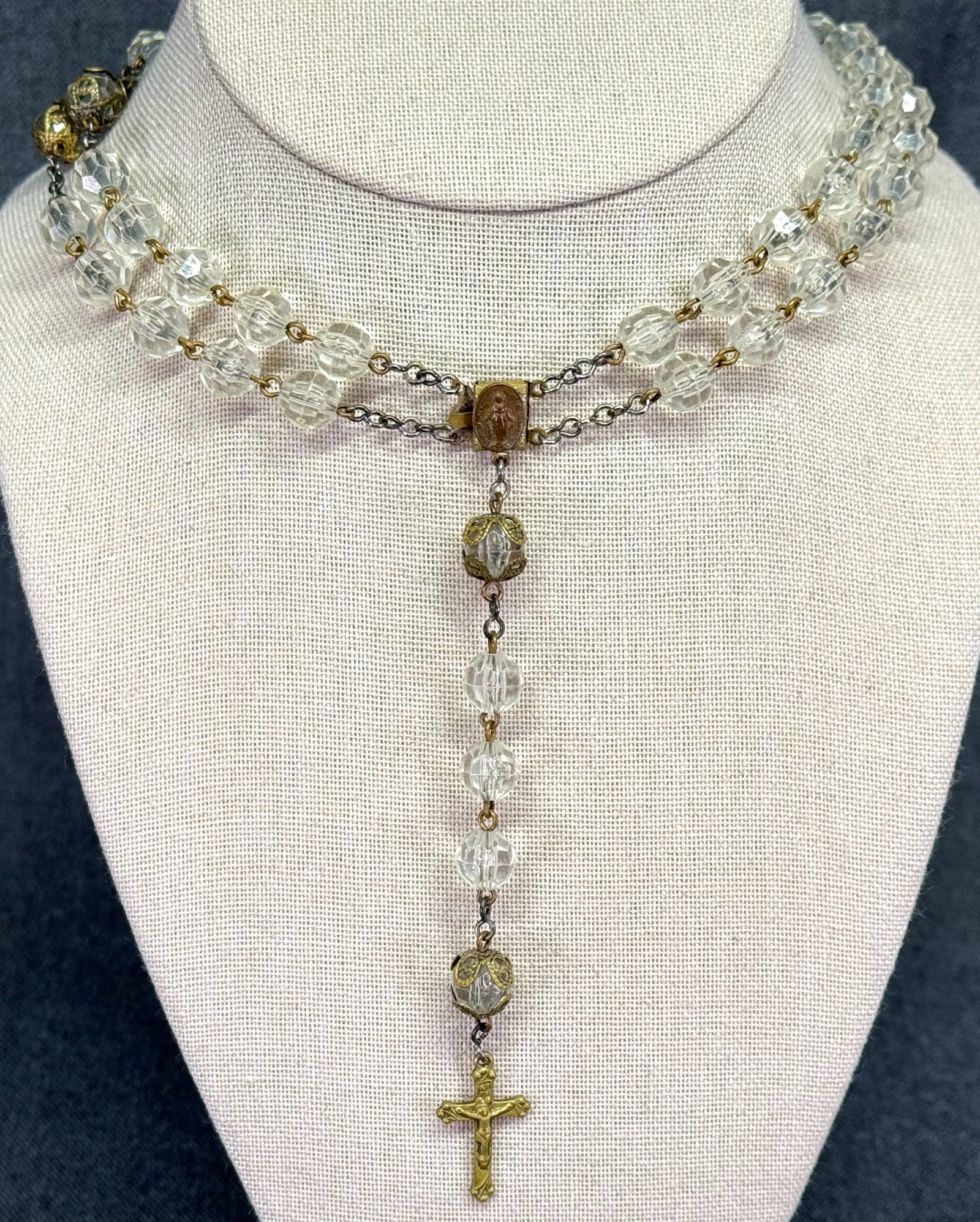 Vintage Rosary Necklace w/ Clasp to Convert to Full Rosary. *f (1 of 13)