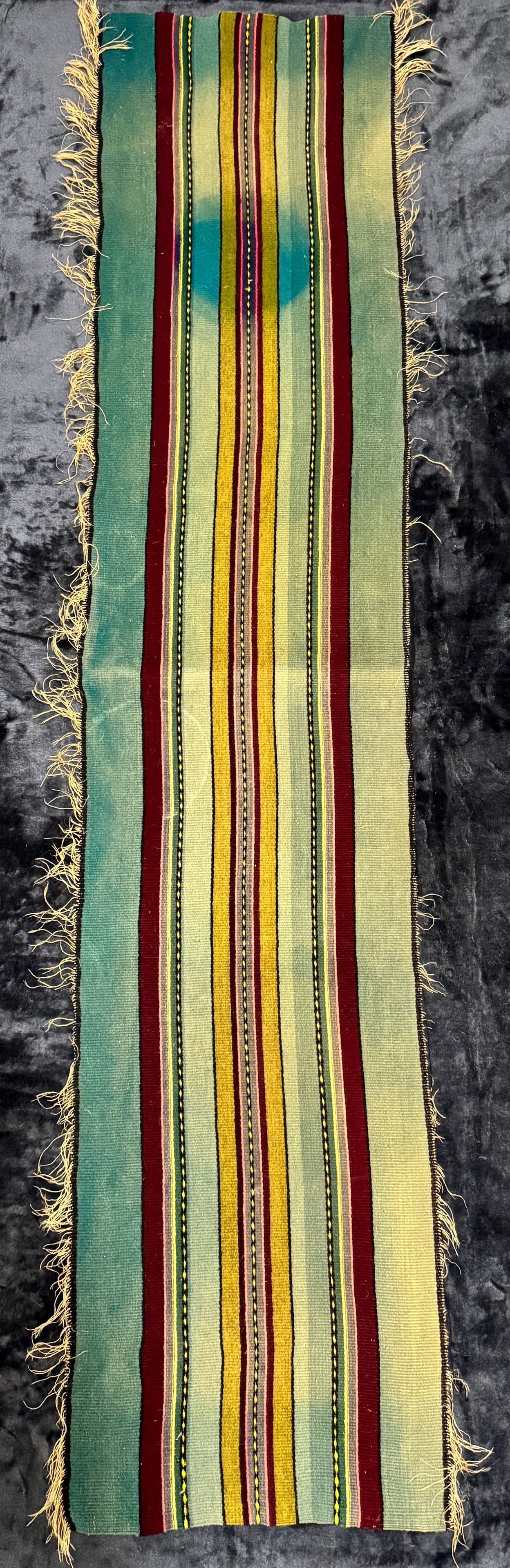 Vintage Handwoven Mexican Sarape Textile Runner. *L (1 of 10)