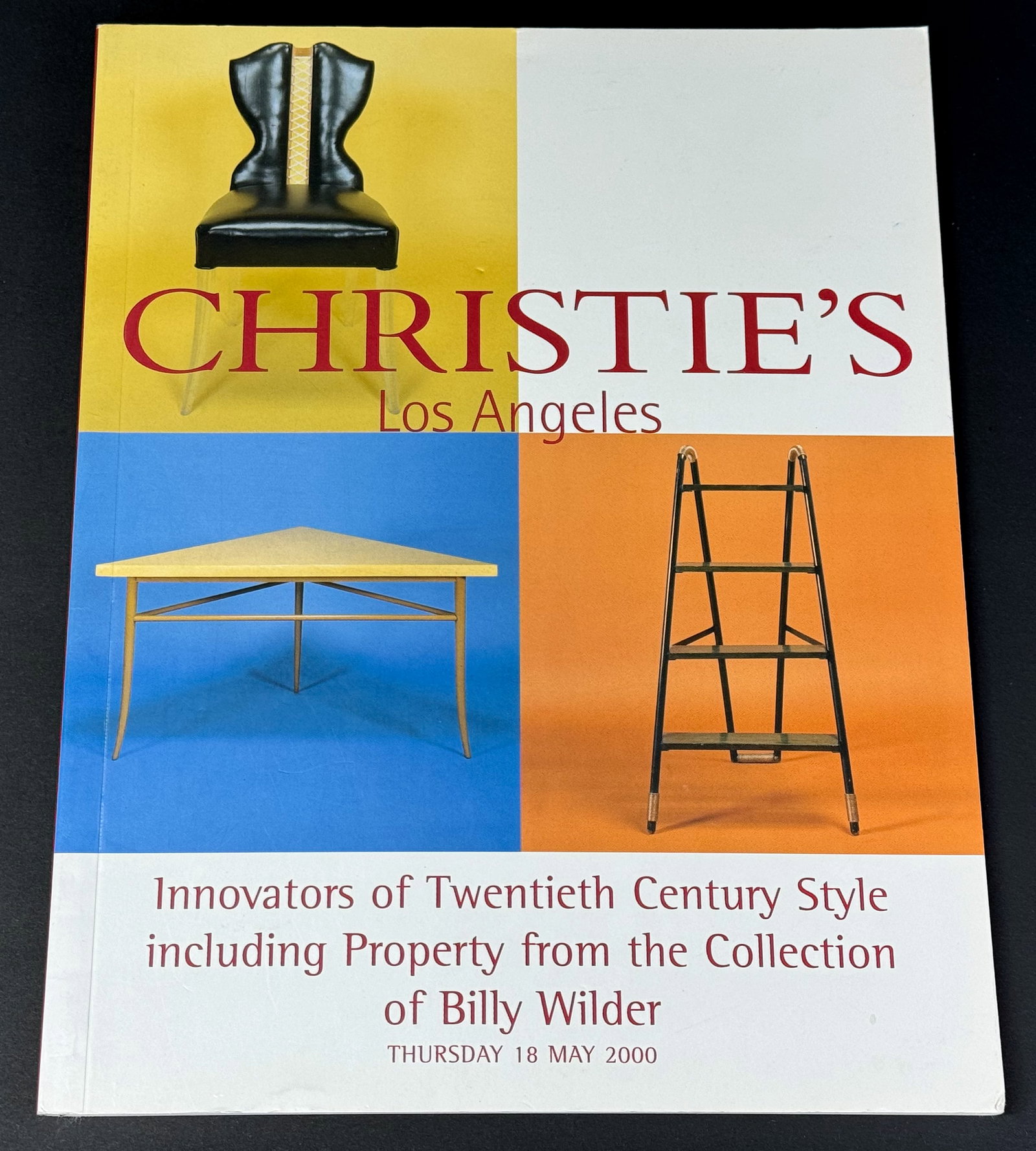 Innovators Of XX Century Style Including The Collection Of Billy Wilder Christie's Los Angeles 2000.: IN HOUSE FLAT SHIPPING & HANDLING COST WITHIN ALL THE U.S. : 7 To bypass LiveShipping, and use our In-House shipping service for 7 or shipping combined for multiple lots, please select “Arrange 