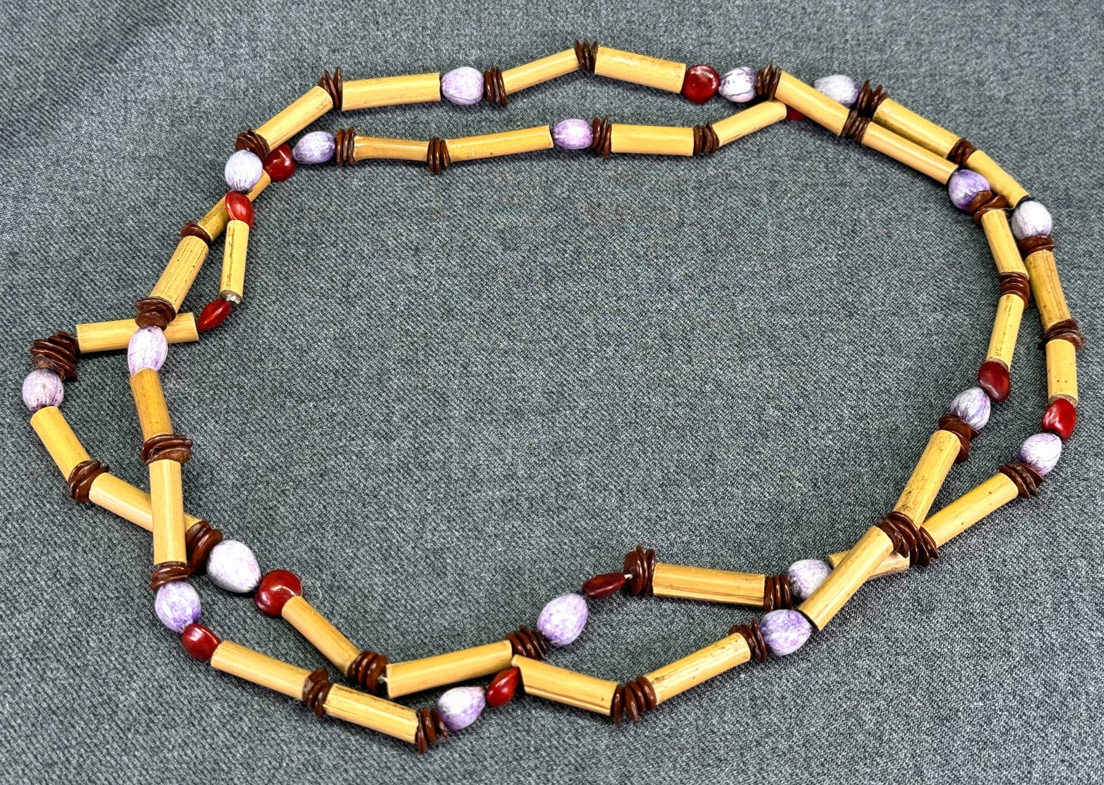 Vintage tribal seeds & bamboo beaded necklace: IN HOUSE FLAT SHIPPING & HANDLING COST WITHIN ALL THE U.S. : 7 To bypass LiveShipping, and use our In-House shipping service for 7 or shipping combined for multiple lots, please select “Arrange 