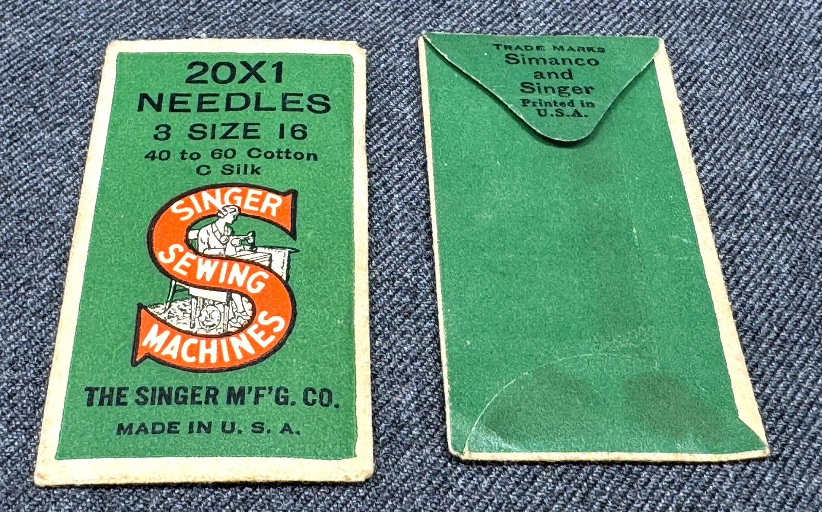 Vintage Singer Needles pack. 3 needles per pack. Lot of 2.: IN HOUSE FLAT SHIPPING & HANDLING COST WITHIN ALL THE U.S. : $7 To bypass LiveShipping, and use our In-House shipping service for $7 or shipping combined for multiple lots, please select “Arrang
