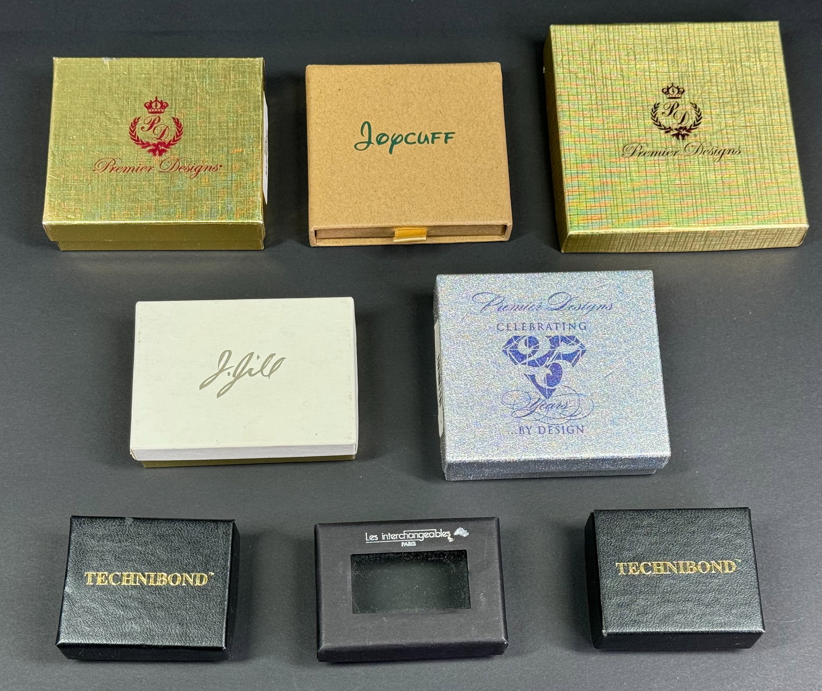Vintage Premier Design, J Jill & others cardboard jewelry gift boxes. Lot of 9.: IN HOUSE FLAT SHIPPING & HANDLING COST WITHIN ALL THE U.S. : 10 To bypass LiveShipping, and use our In-House shipping service for 10 or shipping combined for multiple lots, please select “Arrang