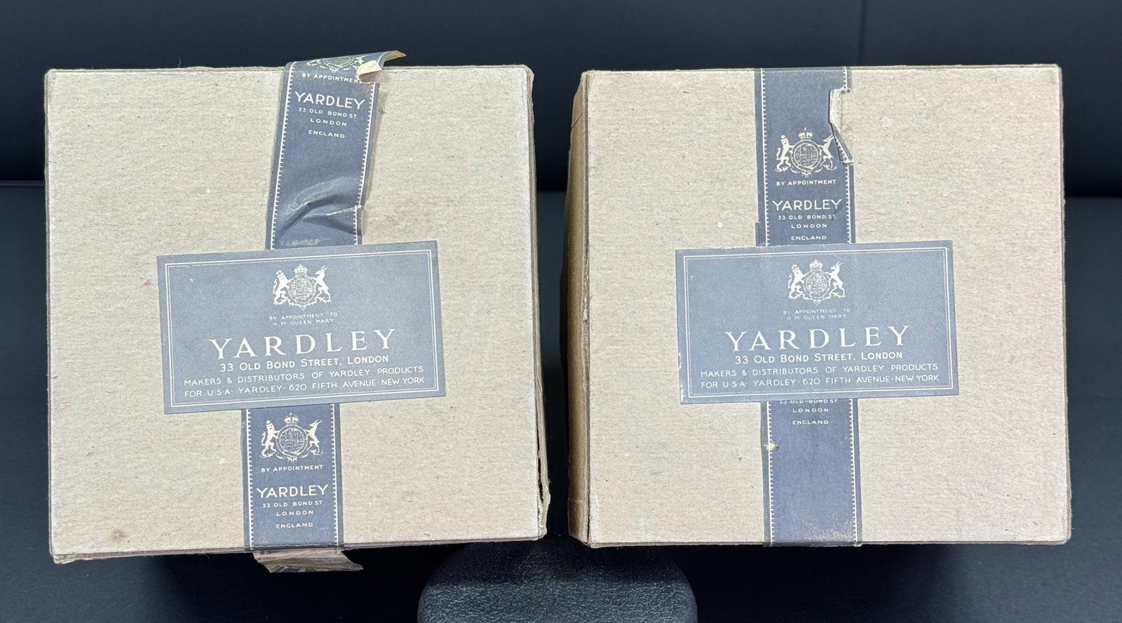 Vintage Yardley Lavendomeal square cardboard boxes.: IN HOUSE FLAT SHIPPING & HANDLING COST WITHIN ALL THE U.S. : 12 To bypass LiveShipping, and use our In-House shipping service for 12 or shipping combined for multiple lots, please select “Arrang