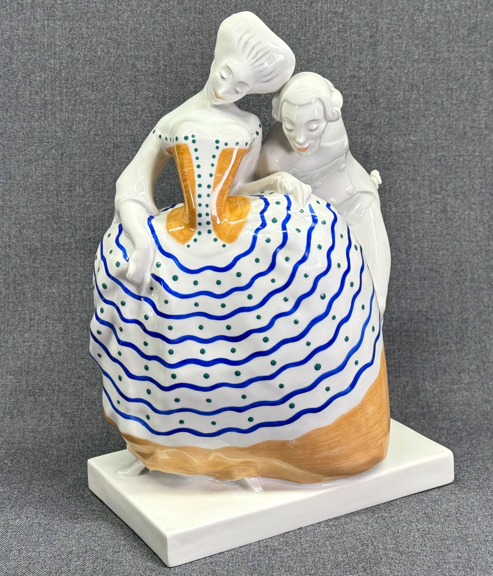 Antique Art Deco German Schwarzburger Werkstatten Porcelain Figure. *g: Antique Art Deco German Schwarzburger Werkstatten Porcelain Figure. Marked. For measures please refer to the pictures taken with a measuring tape. Weight: Grams. IN HOUSE FLAT SHIPPING & HANDLING COST