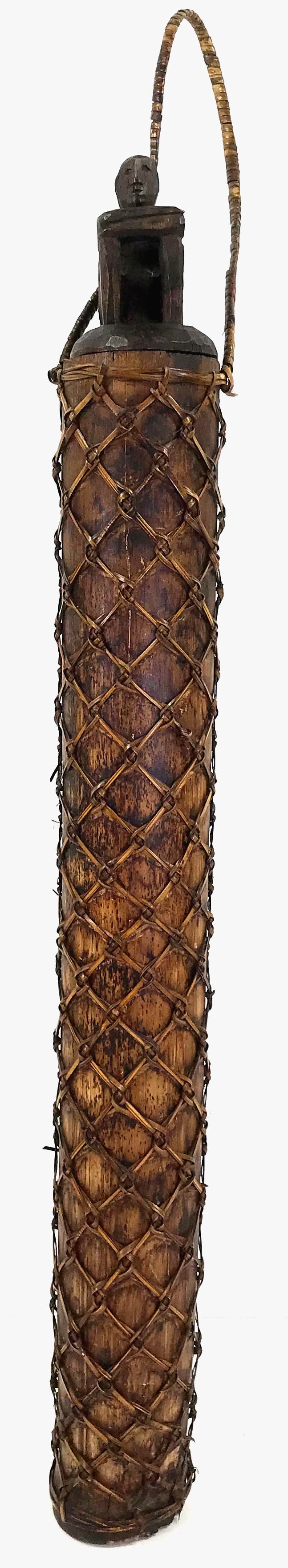 Ifugao Philippines lidded container.: IN HOUSE FLAT SHIPPING & HANDLING COST WITHIN ALL THE U.S. : $25 To bypass LiveShipping, and use our In-House shipping service for $25 or shipping combined for multiple lots, please select