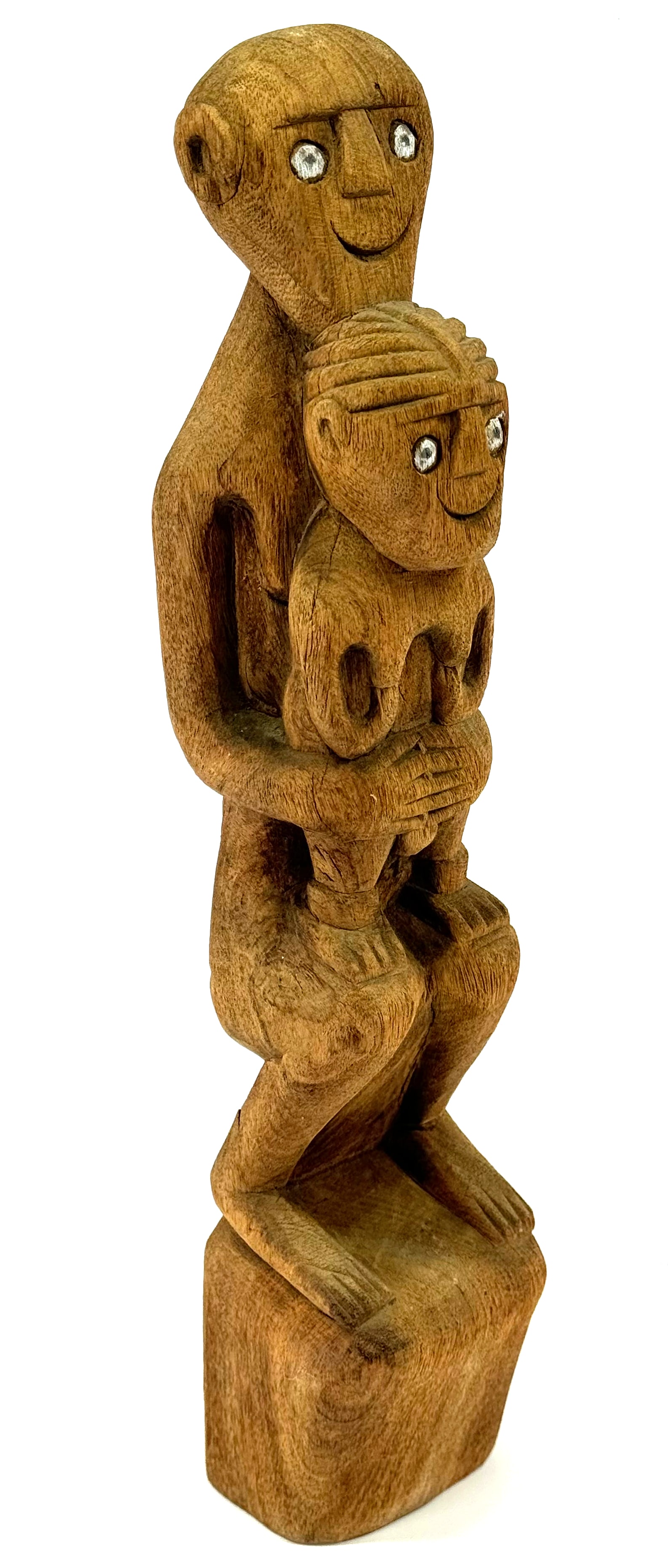 Melanesian Figure. Carved wood, pigments.: IN HOUSE FLAT SHIPPING & HANDLING COST WITHIN ALL THE U.S. : $18 To bypass LiveShipping, and use our In-House shipping service for $18 or shipping combined for multiple lots, please select “Arra