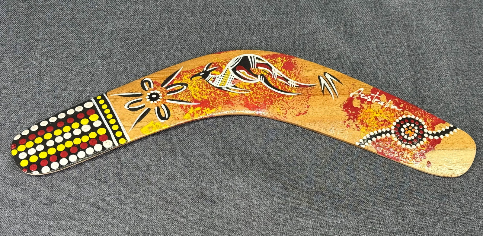 Australian Boomerang Carved and painted wood. *c (1 of 7)