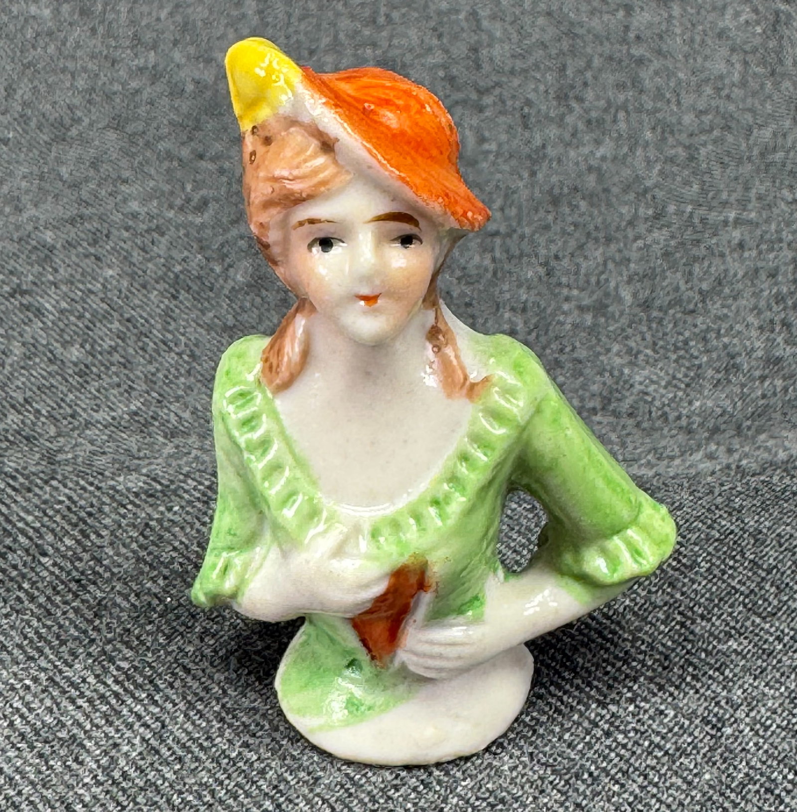 Vintage porcelain half doll. Pincushions, tea cozies, powder puffs topper. Japan *e (1 of 8)