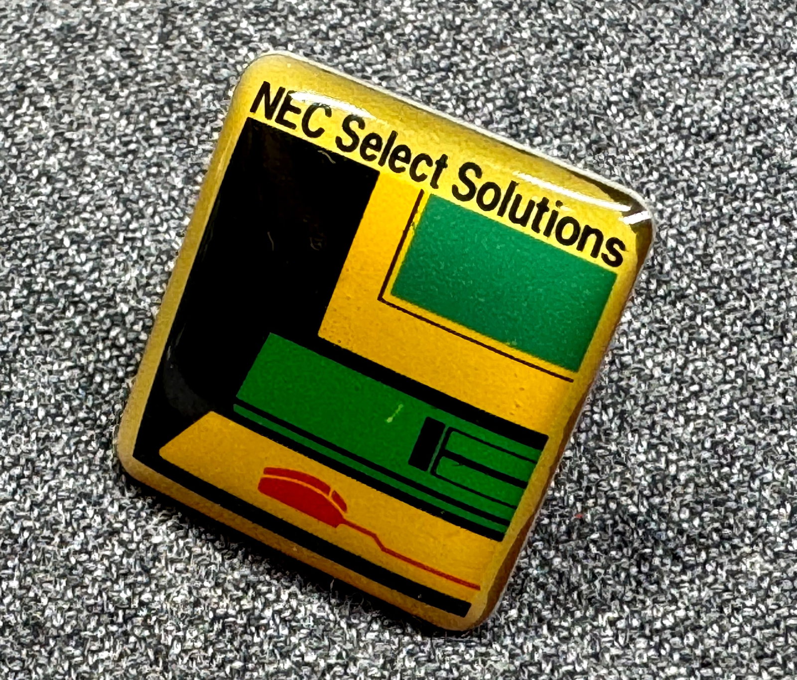 Vintage Adv NEC Select Solutions enamel aluminum lapel pin *b (1 of 5)