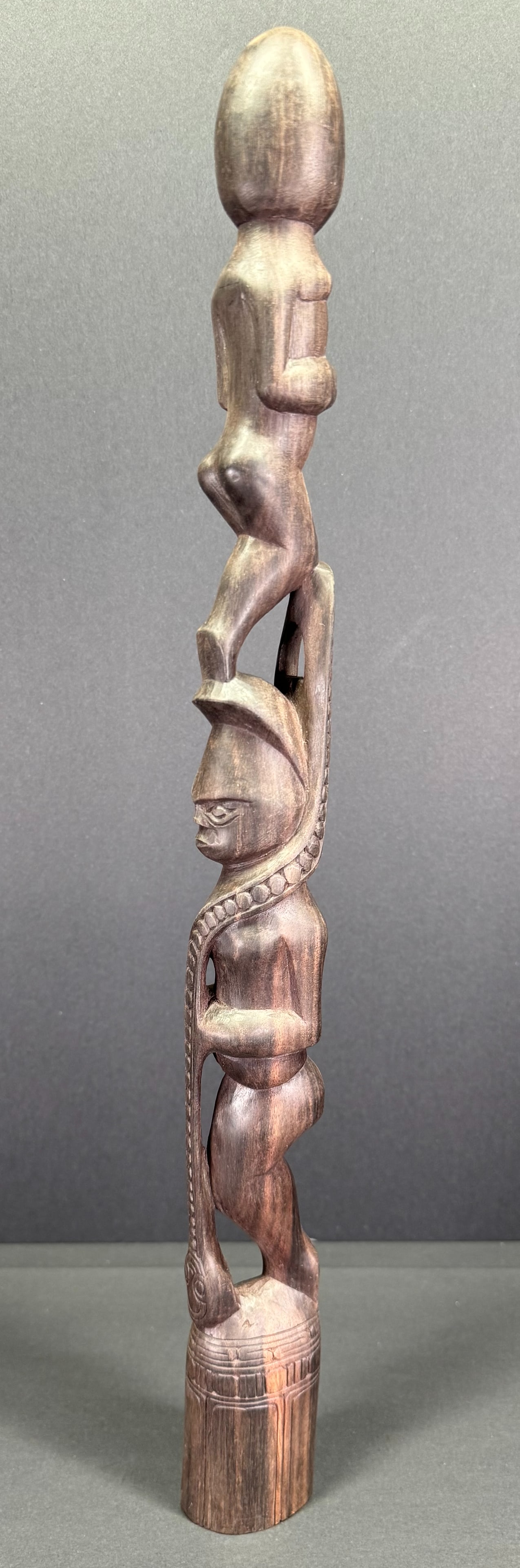 Trobriand Islands Massim Group Figure. Carved wood.: IN HOUSE FLAT SHIPPING & HANDLING COST WITHIN ALL THE U.S. : 14 To bypass LiveShipping, and use our In-House shipping service for 14 or shipping combined for multiple lots, please select “Arrang