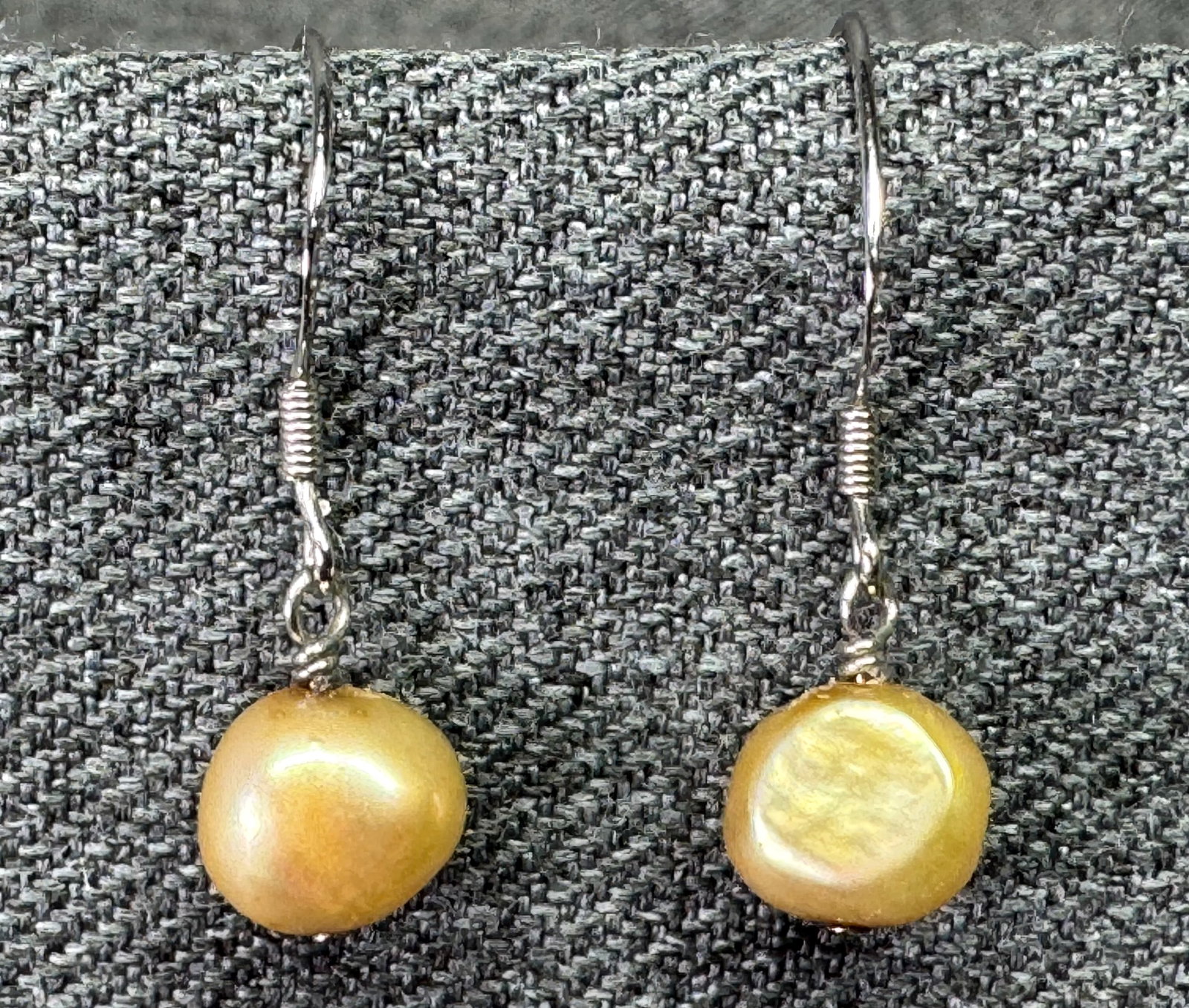 Honora Style Vintage Sterling Silver Baroque Pearl Earrings. *p (1 of 5)
