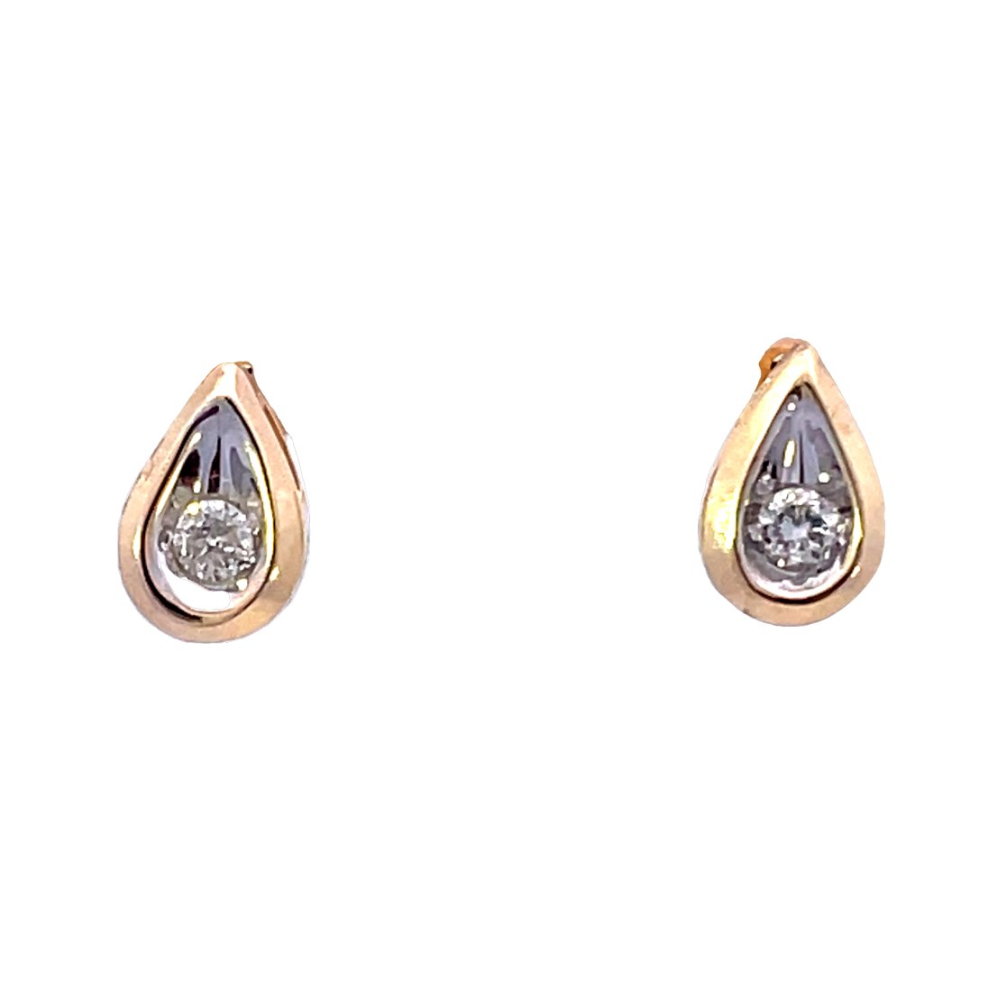 14KT GOLD DIAMOND STUD EARRINGS (1 of 1)