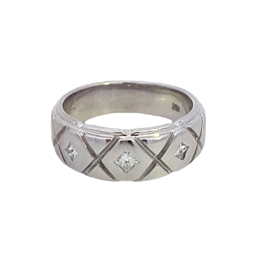 14KT WHITE GOLD DIAMOND GENTS RING (1 of 3)