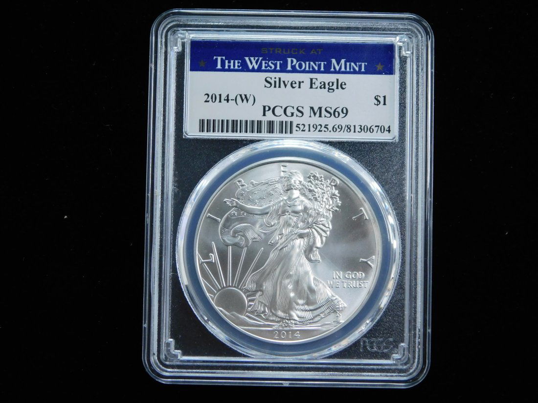 2014-W $1 American Silver Eagle - Struck at West Point - PCGS MS69 (1 of 4)