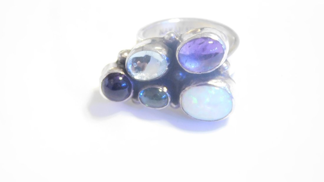 Nakai Sterling Silver Opal, Amethyst, Aquamarine Ring (1 of 12)