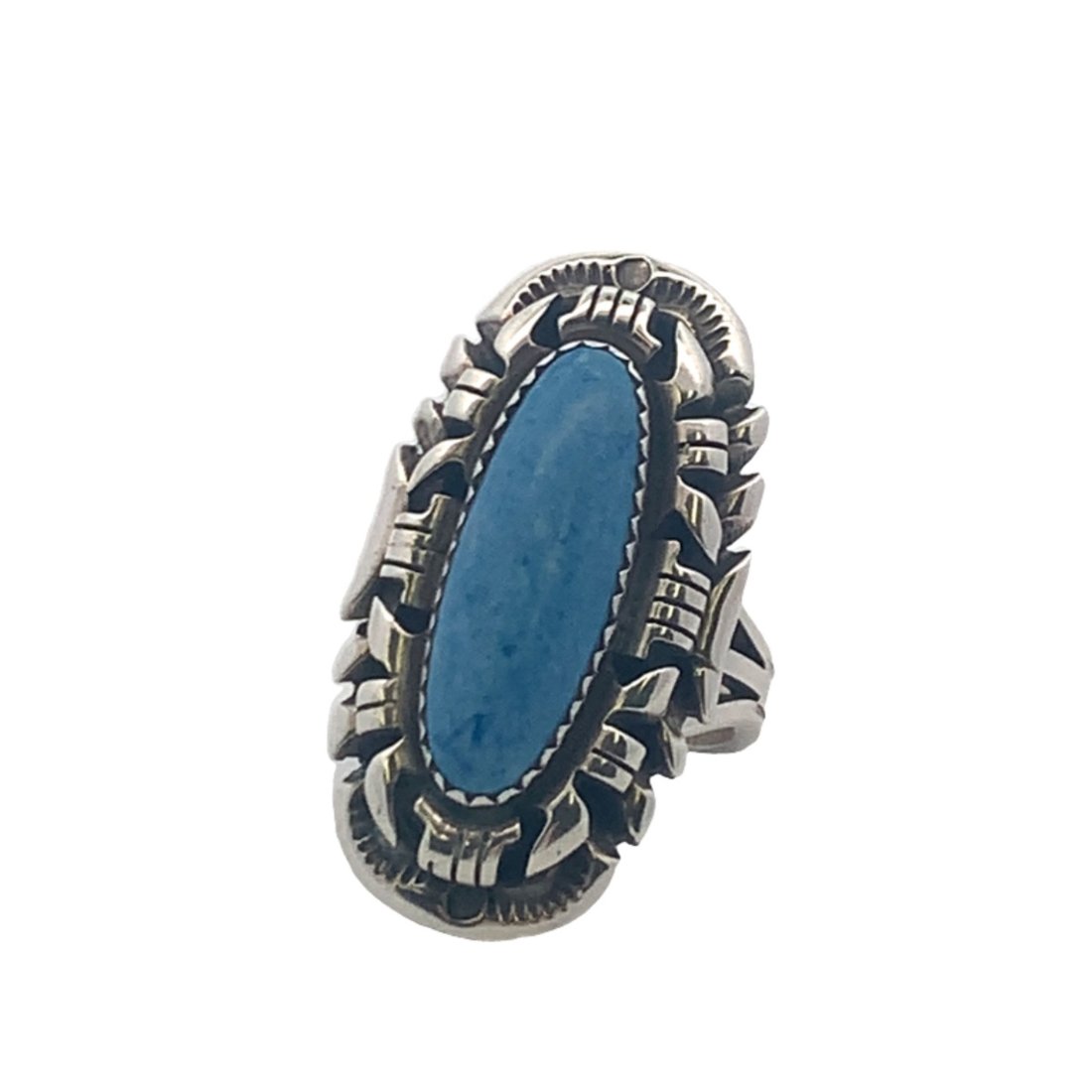 Sterling Silver Native American Ring Set with Denim Lapis (1 of 5)