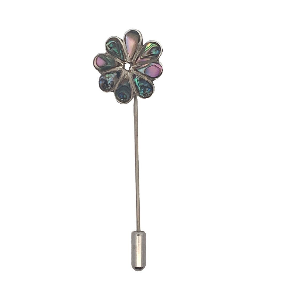 Sterling Silver Flower Stick Pin with Abalone (1 of 3)