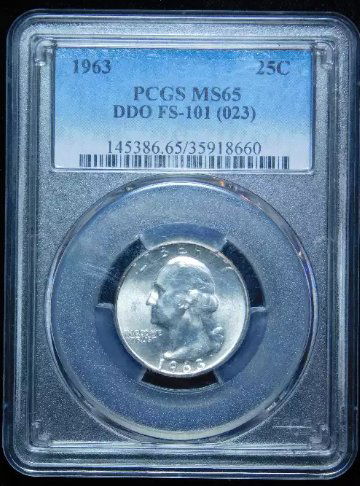 1963-P Washington Quarter - PCGS MS65 Double Die Obverse  FS-101 (023) (1 of 4)