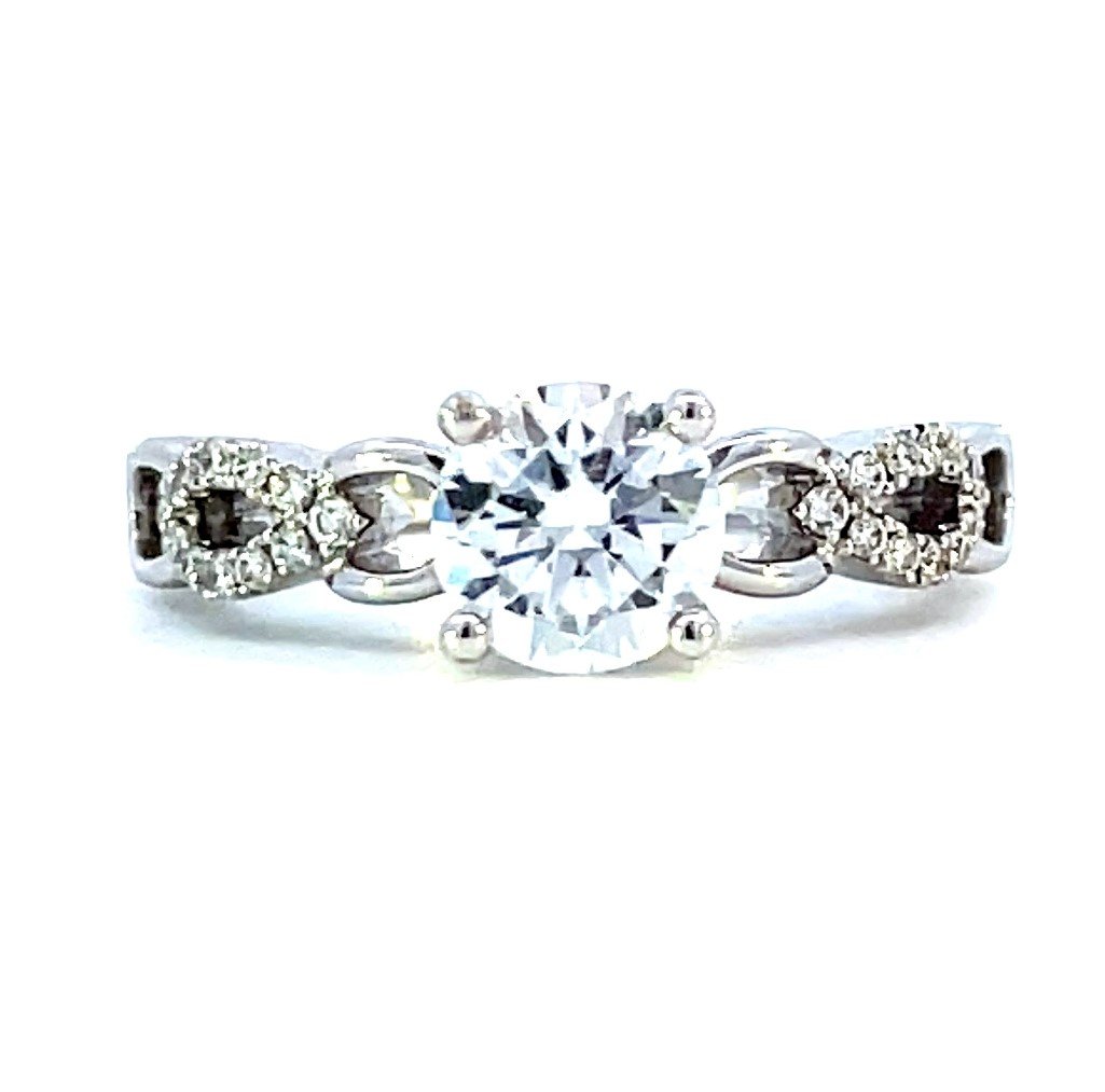 18kt white gold semi mount engagement ring (1 of 2)