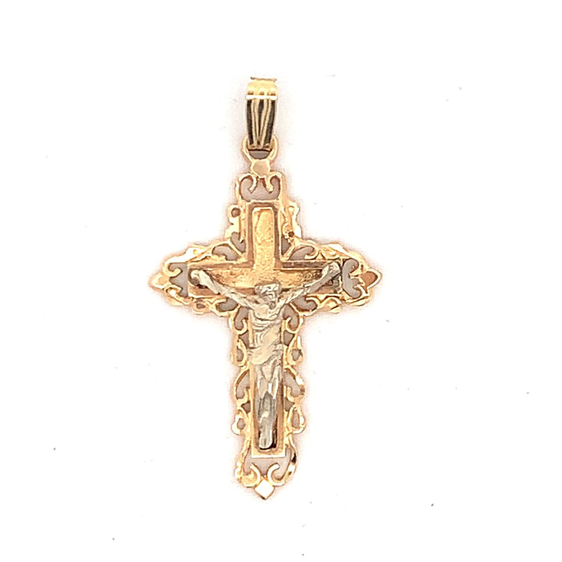 two tone crucifix pendant (1 of 3)