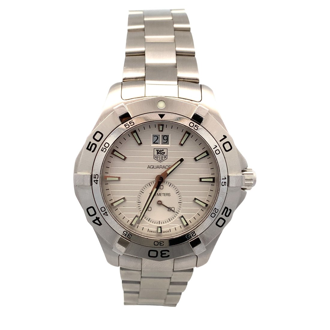 TAG HEUER Men's WAF1015 Aquaracer Swiss-Quartz Silver Dial Watch (1 of 4)