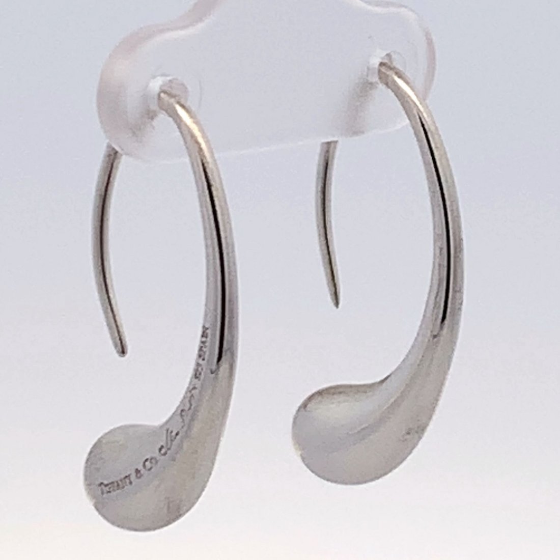 Tiffany & Co Elsa Peretti Sterling Silver Teardrop Earrings (1 of 3)
