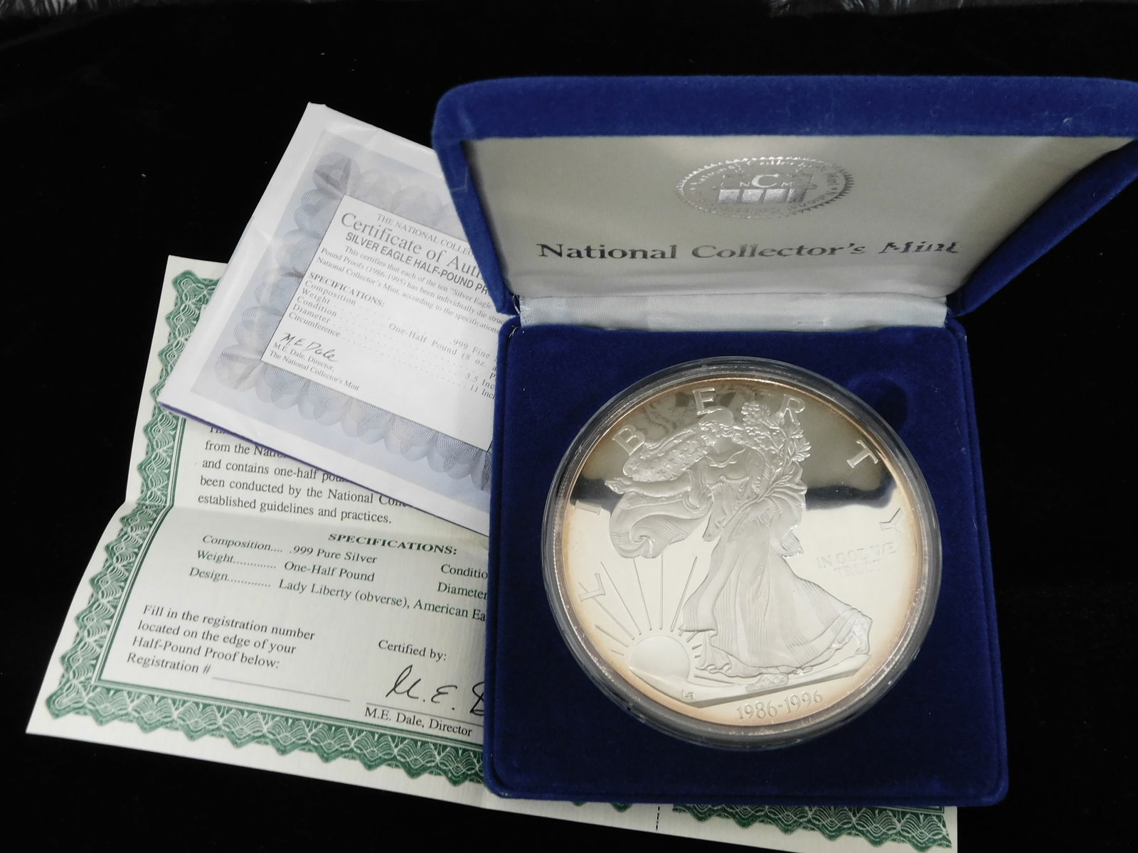 Silver Eagle Half - Pound Proof .999 Silver Round w/ Box & COA (1 of 3)