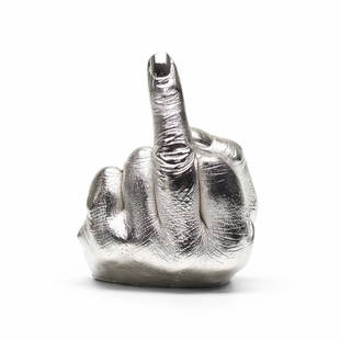 Ai Weiwei "Artist's Hand": Ai Weiwei "Artist's Hand" A cast urethane resin multiple with electroplated rhodium, within original cardboard presentation box. Edition of 1000. Produced in 2017. Signature inscribed on base.