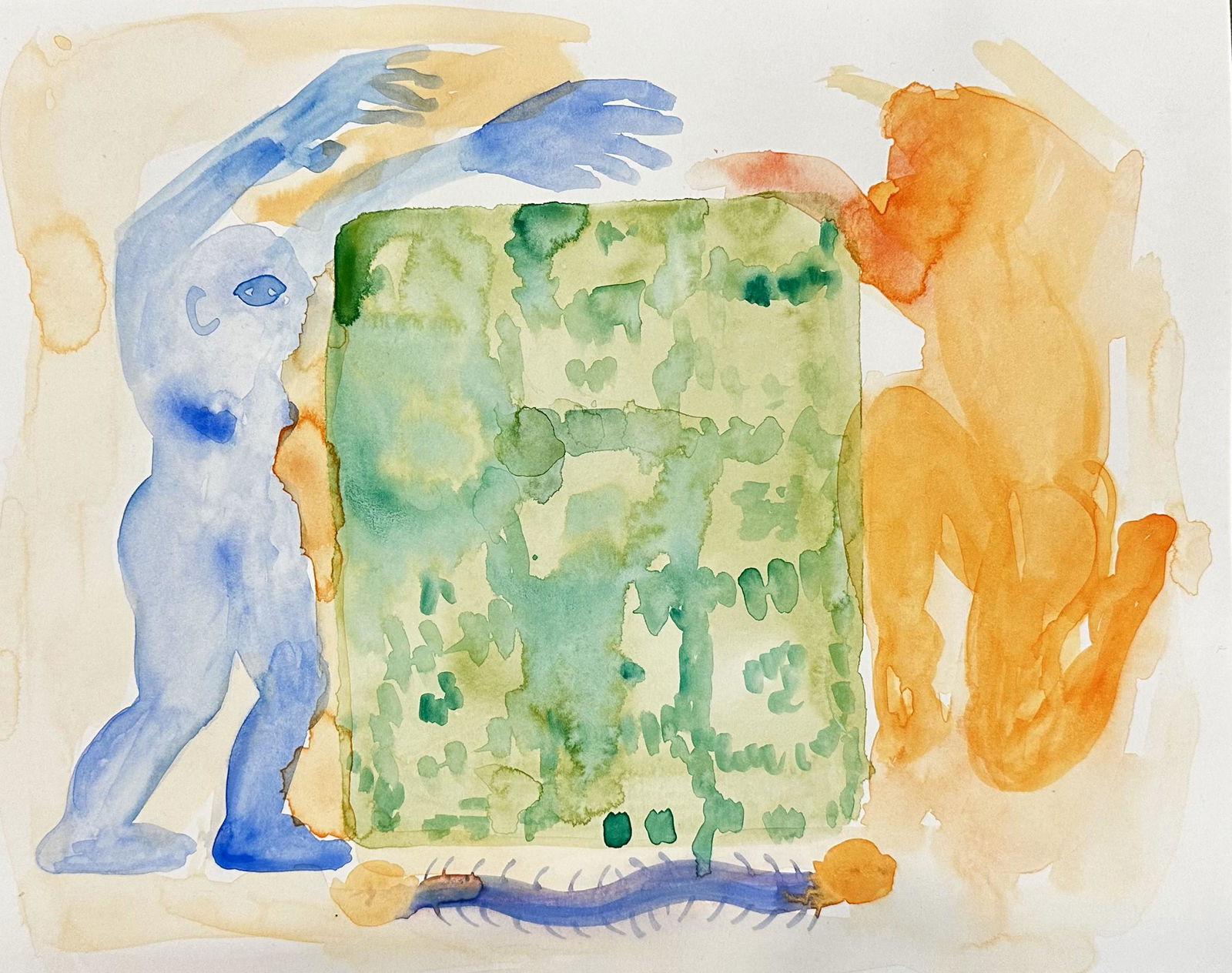 Two Figures Enter The Cosmic Hedge Maze - Tura Oliviera (1 of 1)