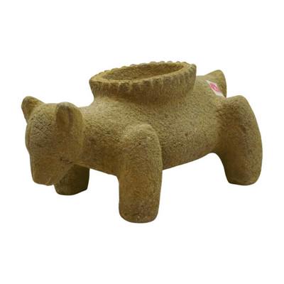 MOLCAJETE STONE DOG: Large Mayan Style Molcajete Stone Dog. 12"x7"x6.50". Weight 12 pds. PROVENANCE: A Charleston SC Private Collection