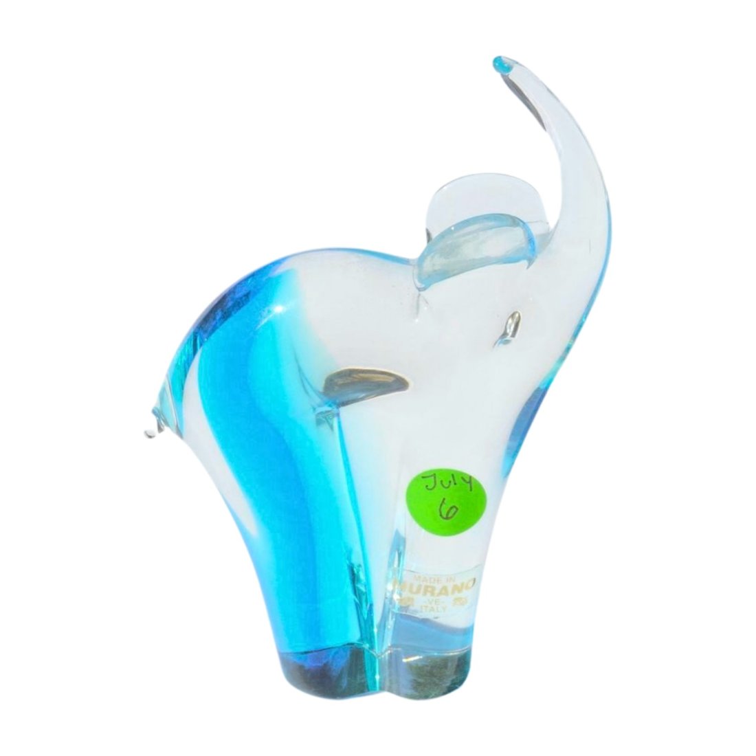 MURANO GLASS SAPPHIRE BLUE ELEPHANT (1 of 4)