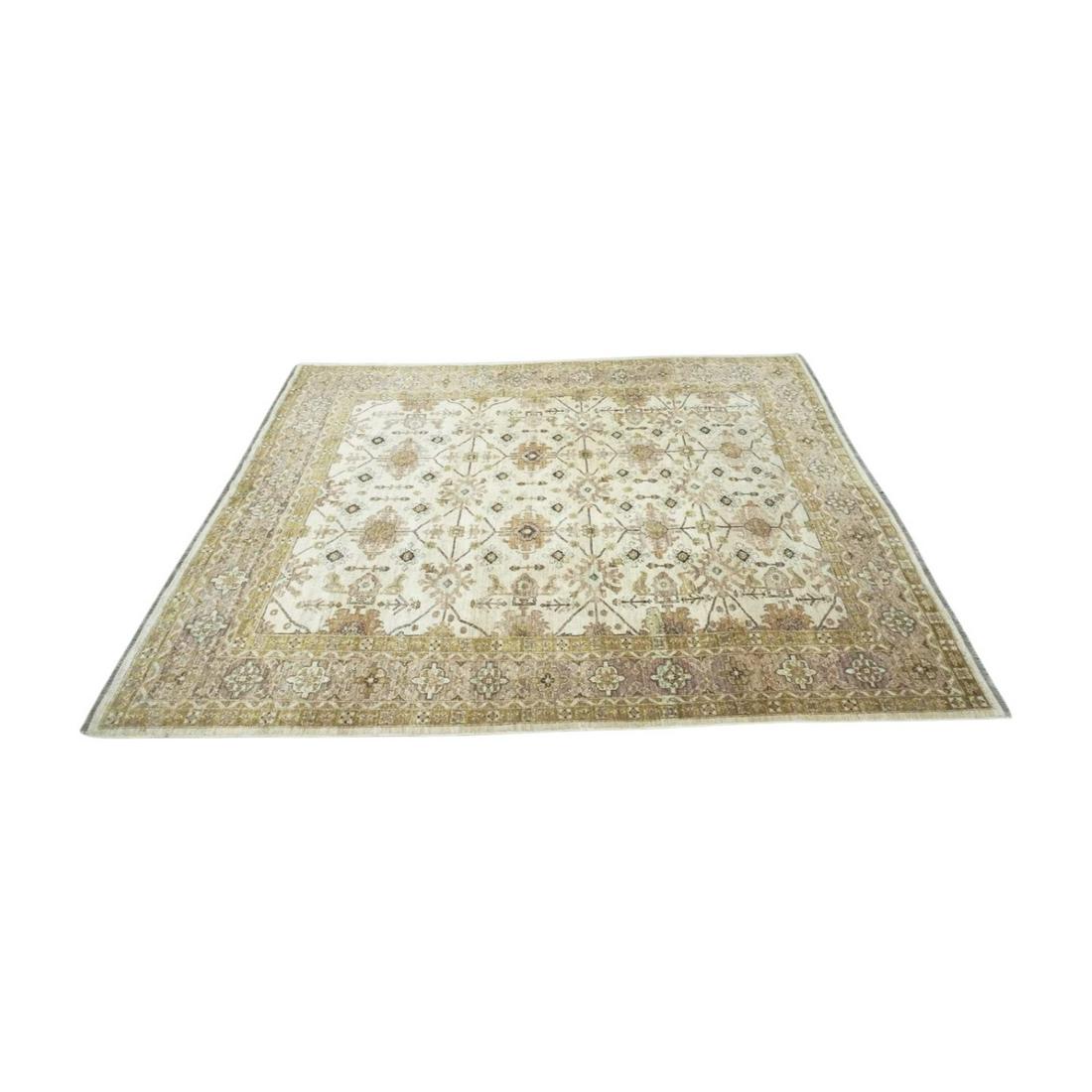 LARGE VINTAGE TURKISH DISTRESSED RUG 9'x12': Large Vintage Distressed Look Turkish Rug. Measures 139"x111".PROVENANCE: The Historic Clelia Peronneau McGowan House, St. Michael's Alley, Charleston SC