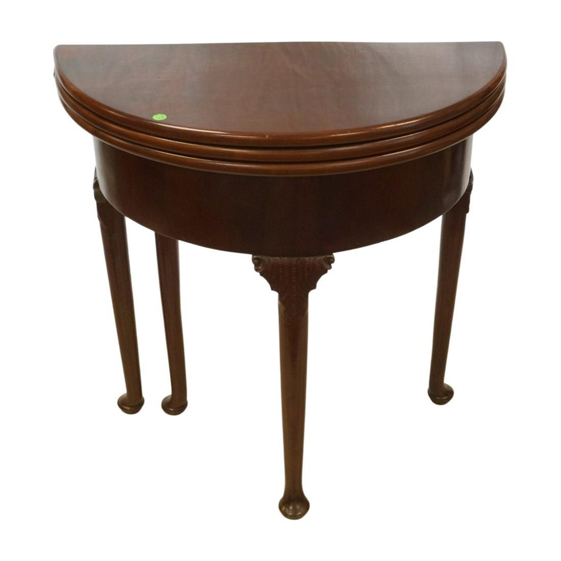 GEORGE III MAHOGANY GAMES TABLE TRIPLE FOLDING TOP (1 of 6)