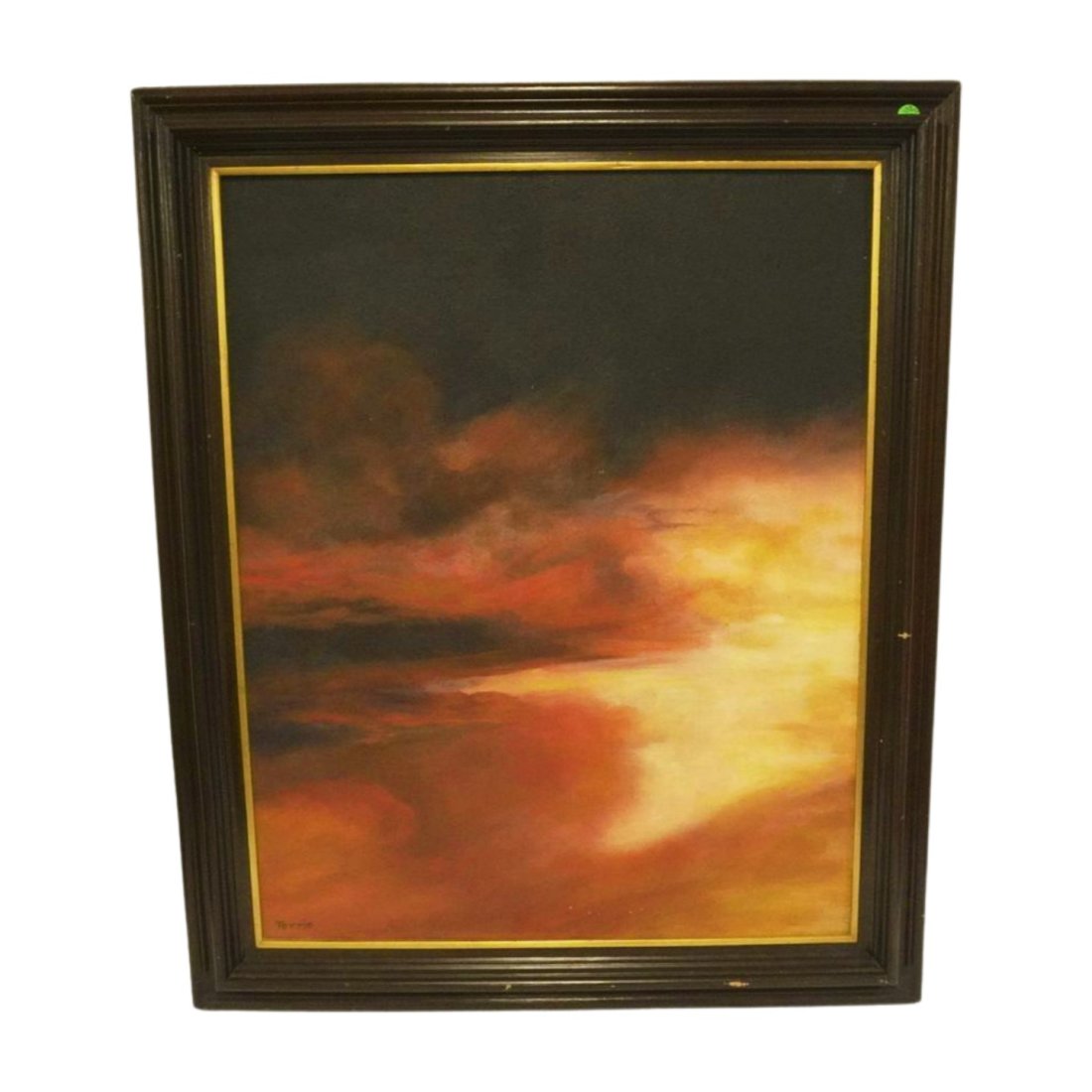 CONTEMPORARY ABSTRACT 'NEW MEXICO SKY": Vintage Original Contemporary Abstract on Masonite Painting "New Mexico Sky" by Judith "Torrie" Blumenheim.Framed 29.5"x36"x1.5". Weight 5 Pds.