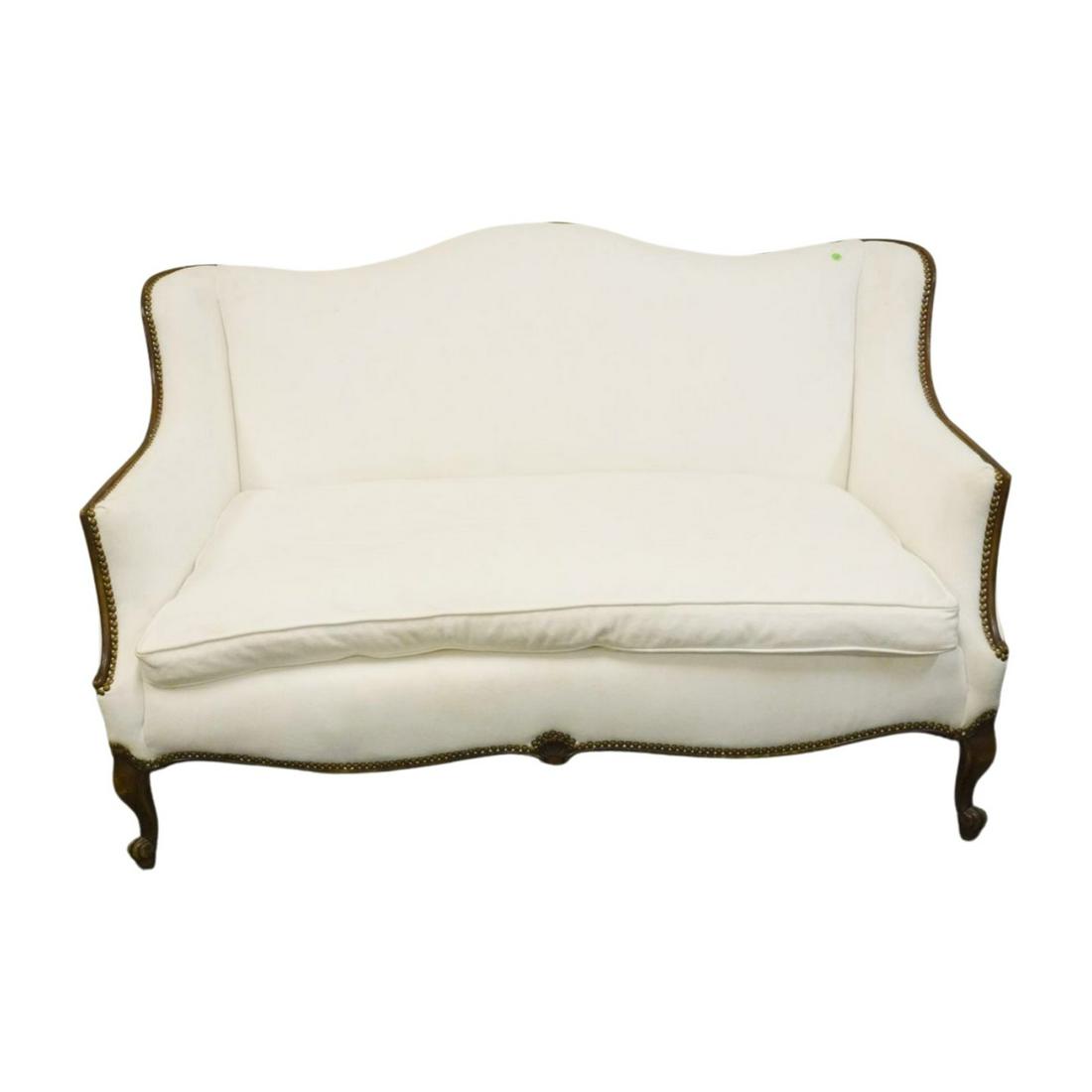 ANTIQUE CARVED FRENCH SETTEE (1 of 11)