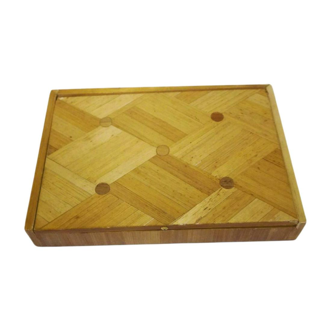 JEAN-MICHEL FRANK 1930s STRAW MARQUETRY BOX (1 of 3)