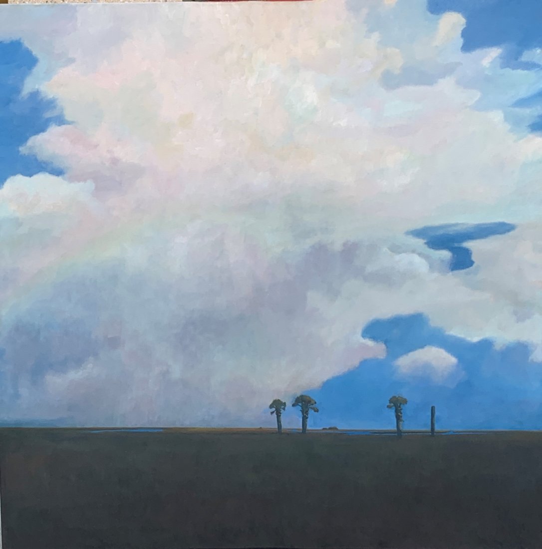 LARGE MICKEY WILLIAMS ORIGINAL "FADING RAINBOWS" OIL (1 of 3)