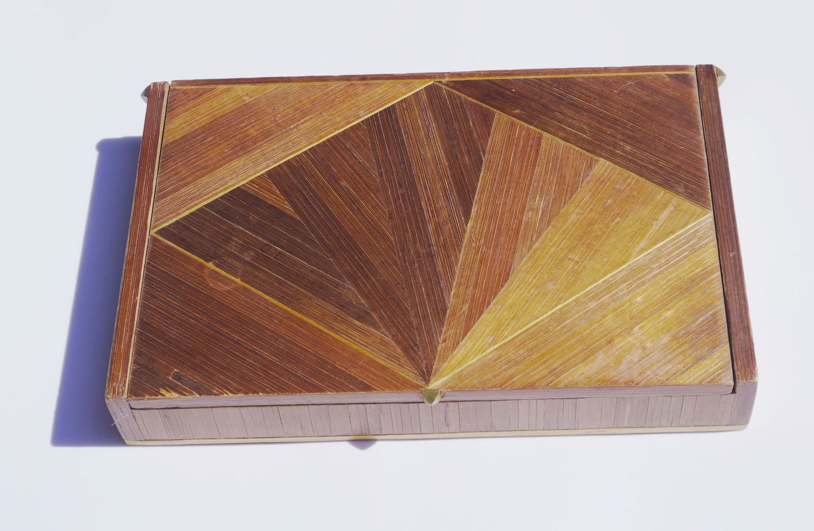 JEAN-MICHEL FRANK 1930s STRAW MARQUETRY BOX (1 of 7)