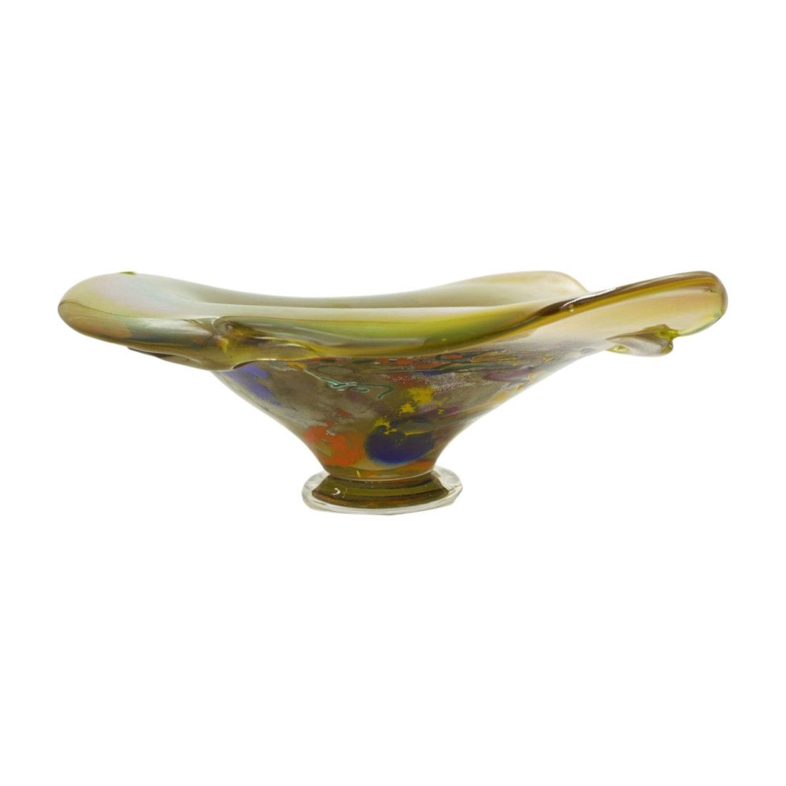 LARGE RODDY CAPERS HAND BLOWN ART GLASS BOWL (1 of 5)