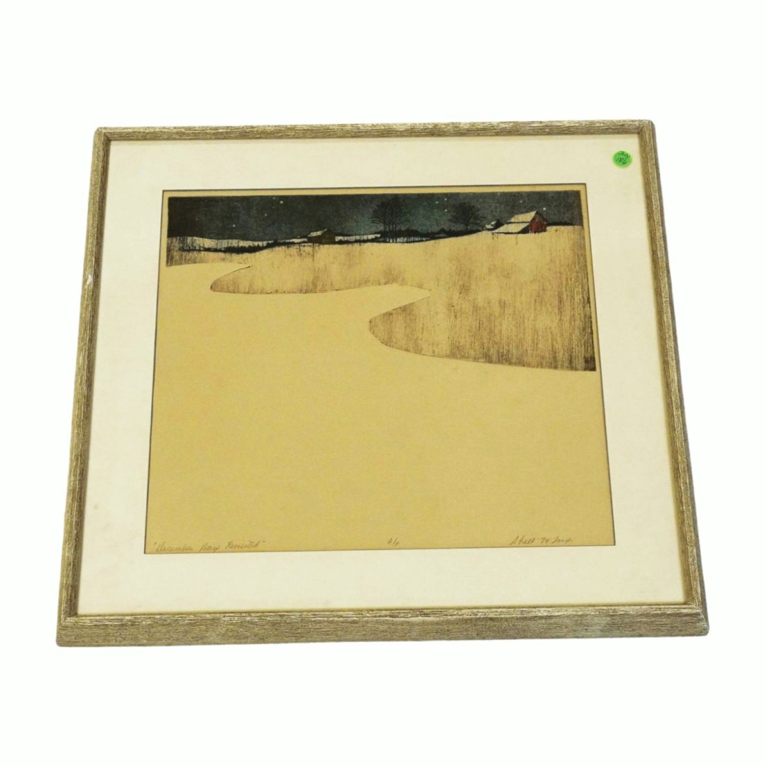 JAMES A SHELL AQUATINT ETCHING 1974 (1 of 6)