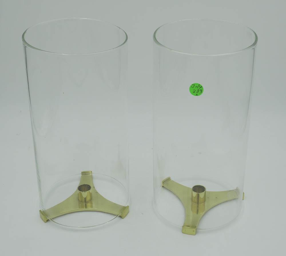 MCM DANSK BRASS HURRICANE CANDLES (1 of 4)