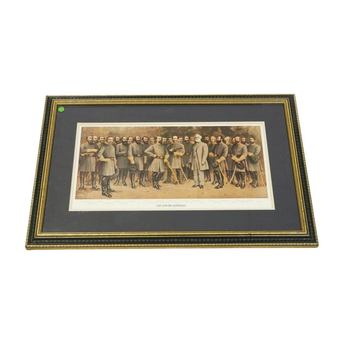 FRAMED PRINT "LEE AND HIS GENERALS" (1 of 5)