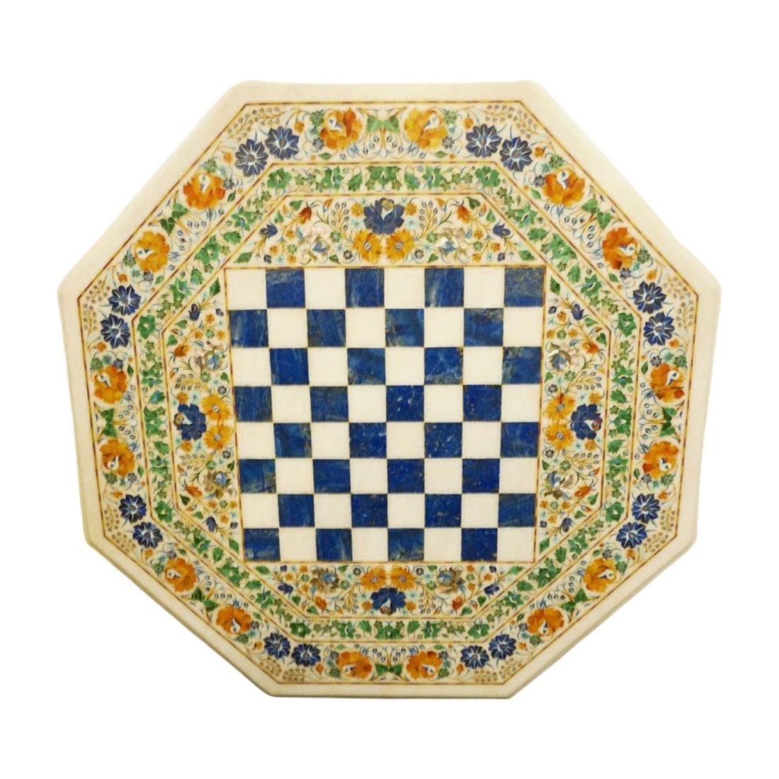 INDIAN INLAID MARBLE CHESS TABLETOP (1 of 1)