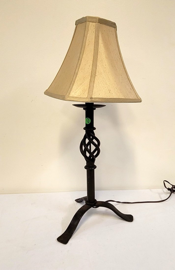 MEXICAN FORGED IRON TABLE LAMP (1 of 4)