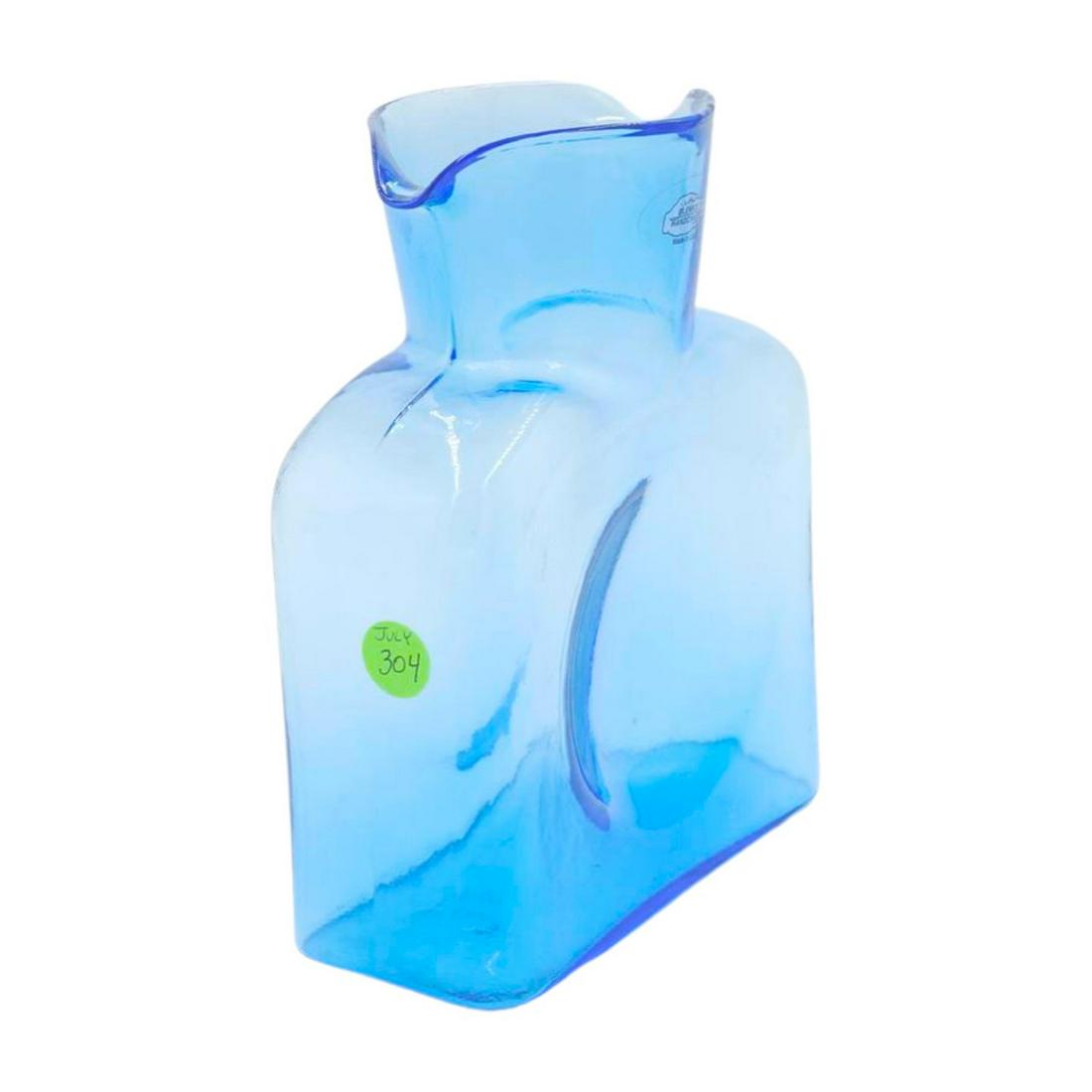 VINTAGE BLENKO BLUE WATER CARAFE (1 of 8)